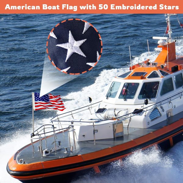 Boat Flag Pole Kit for Safety and Visibility-3