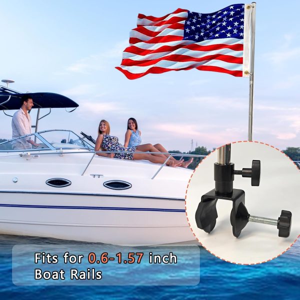 Boat Flag Pole Kit for Safety and Visibility-4