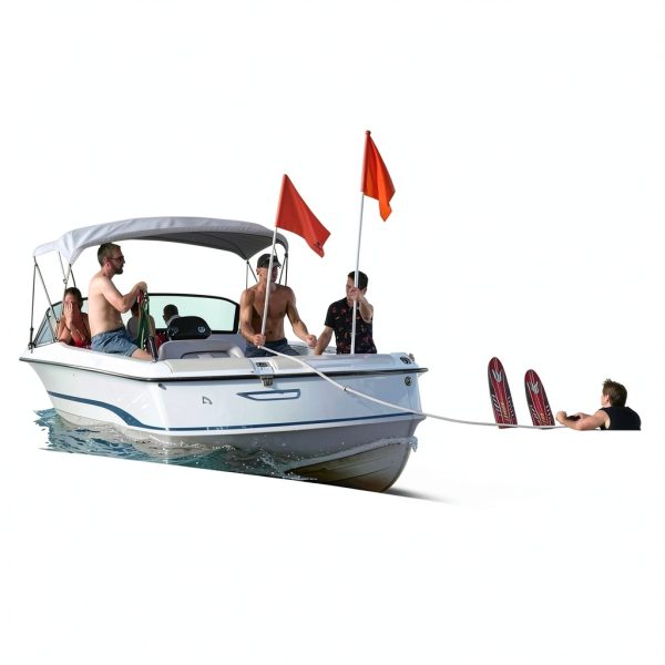 Boat Safety Flag Obcursco Orange Nylon 12x18-5