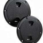 Boat Hatch Deck Plate ABS Plastic 4Black-0