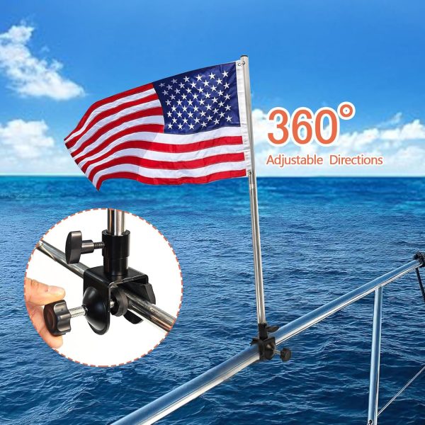 Boat Flag Pole Kit for Safety and Visibility-1
