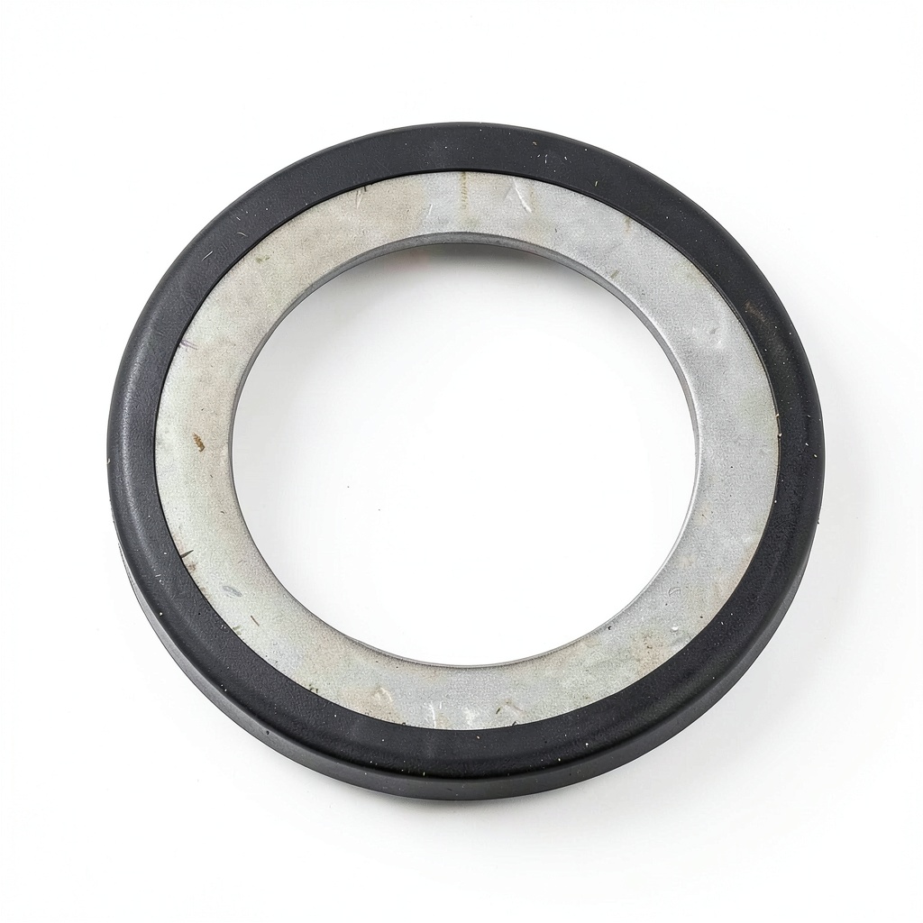 Fuel pump spacer installed in a vehicle engine bay