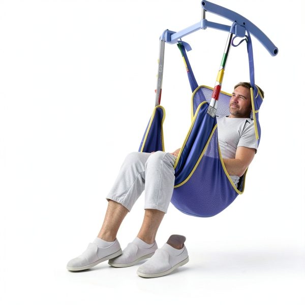 EZHOISLING‌ Universal Full Body Patient Lift Sling - 500lb Capacity Heavy-Duty Mesh Transfer Sling for Elderly, Disabled & Bedridden (Purple, Large)-1
