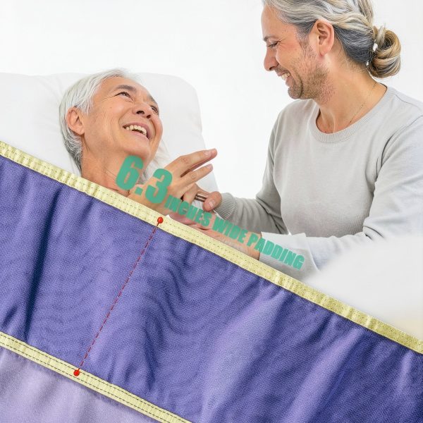 EZHOISLING‌ Universal Full Body Patient Lift Sling - 500lb Capacity Heavy-Duty Mesh Transfer Sling for Elderly, Disabled & Bedridden (Purple, Large)-4